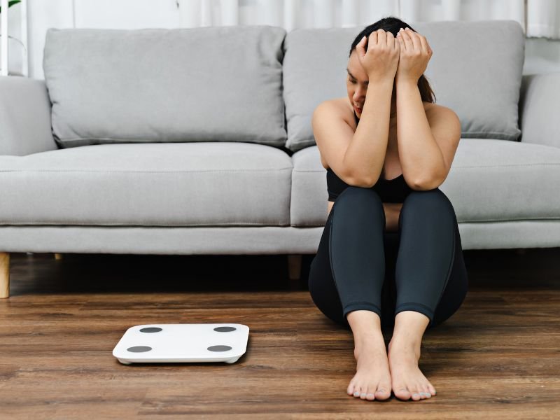 Woman feeling frustrated because her body is not responding like before
